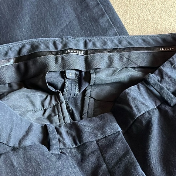 THEORY Women’s Black Trousers Max 2 Bi Stretch - Size 2 - Picture 6 of 13